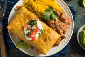 Deep Fried Beef Chimichanga Burrito