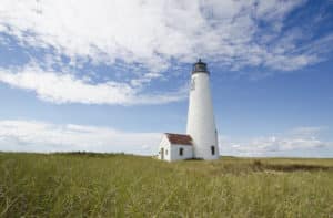 USA, Massachusetts, Nantucket Island, View of Great Point lighthouse