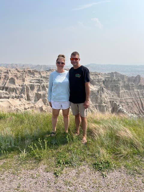 Darcy Kreger and husband traveling
