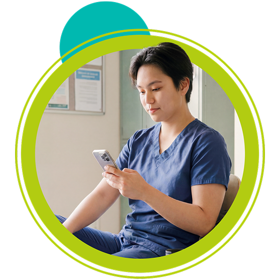 Nurse using app